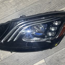 2018-2021 MERCEDES BENZ S-CLASS W222 S63 LEFT DRIVER SIDE HEADLIGHT FULL LED NIGHT VISION BARE IN GREAT WORKING CONDITIONS 