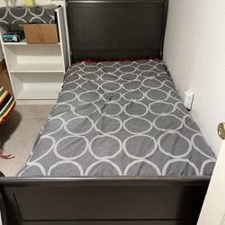 Twin Wooden Sleigh Bed (x2)