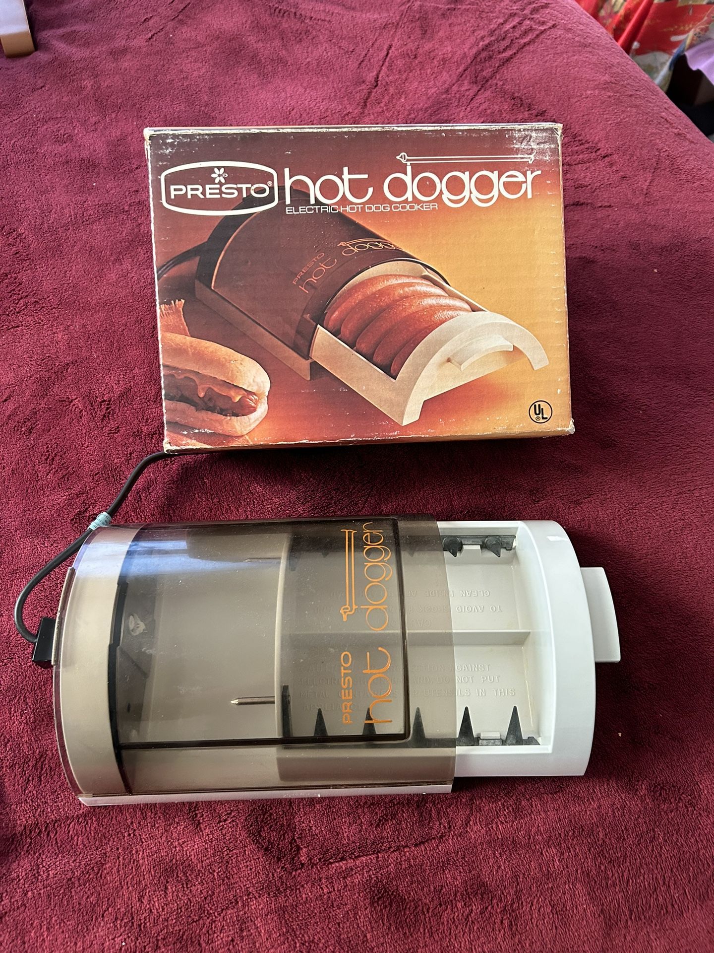 1970s Presto Hot Dogger Electric Hot Dog Cooker Model 01/HOTD1