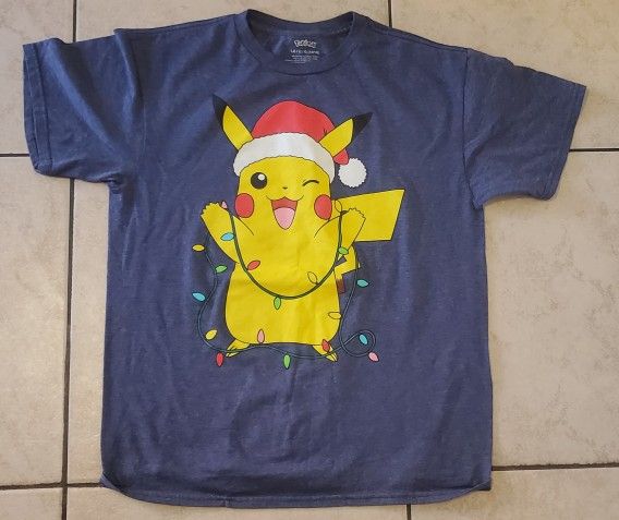 Pikachu Christmas Shirt. Size L 14/16