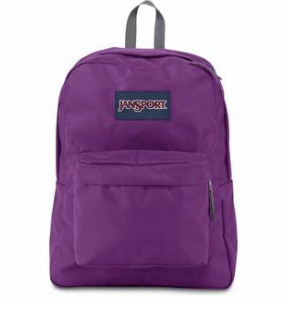 Jansport SuperBreak One Backpack - Lightweight School Bookbag .Vivid Purple