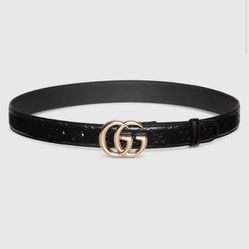 Gucci GG Marmont Thin Belt Black Sz95