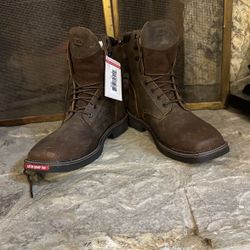 Justin Men’s Brown Composite Toe Waterproof Work Boots
