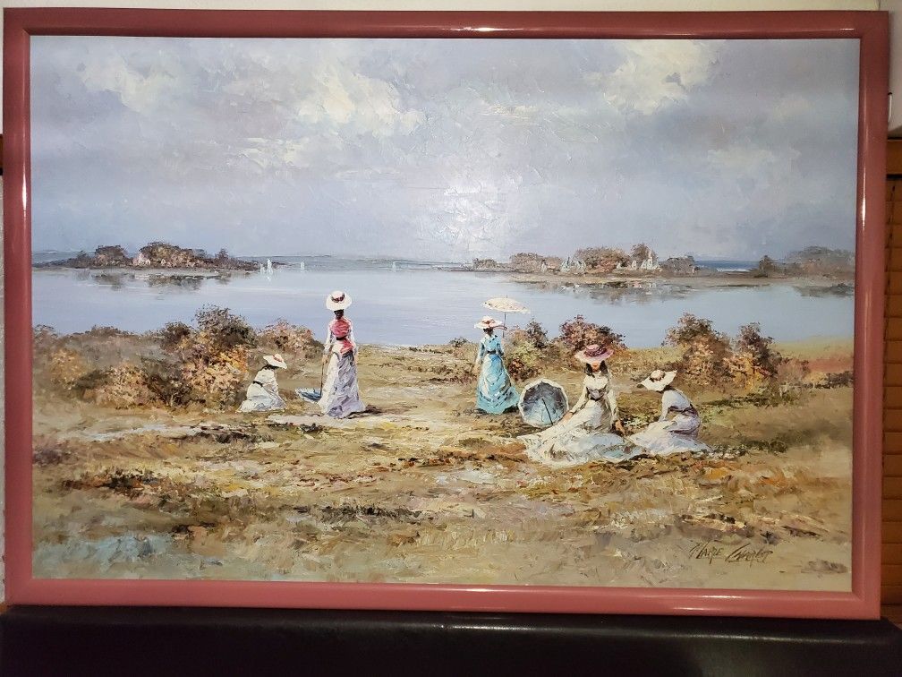 Marie Charlot Painting 60" X 40" on Canvas