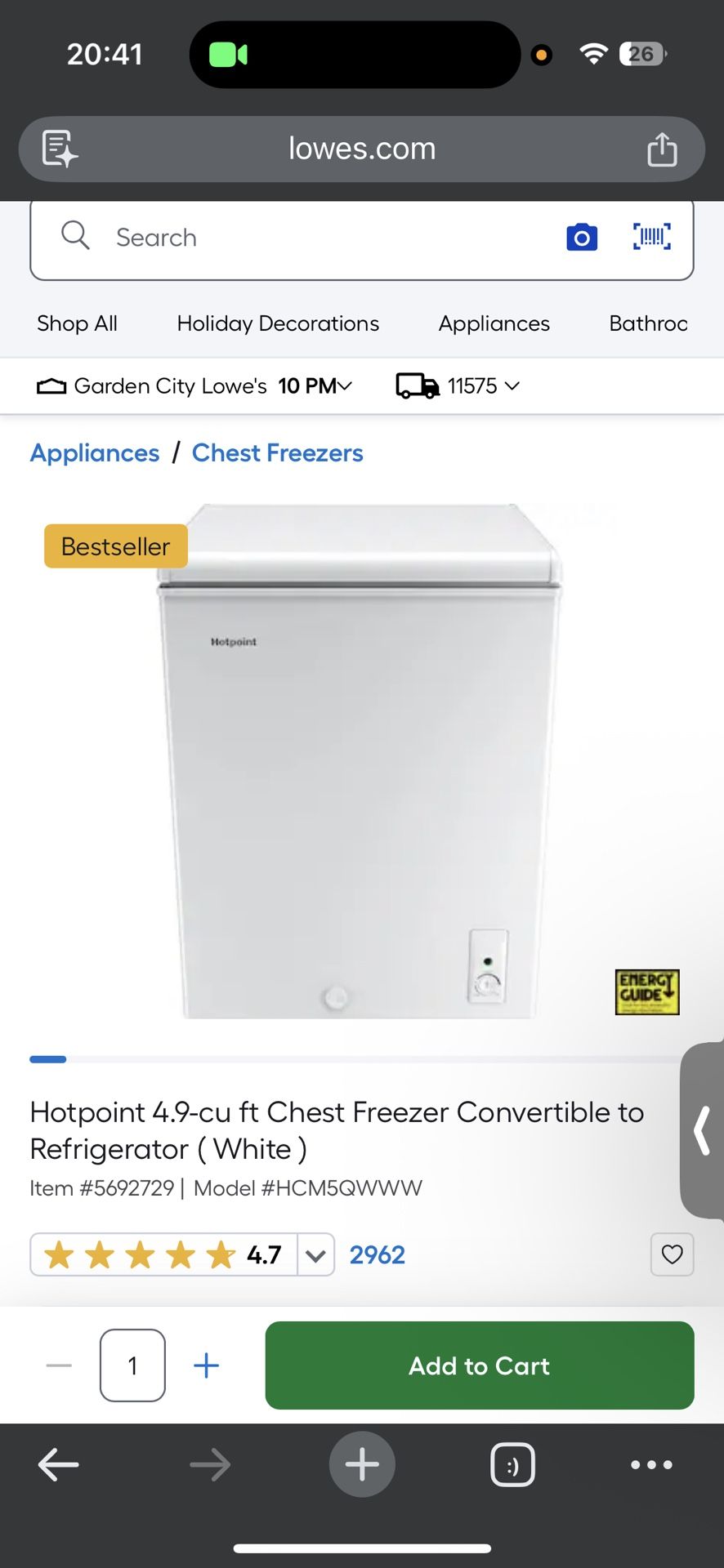 Deep Freezer /fridge Brand New In Box