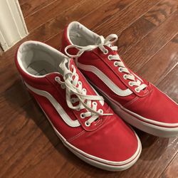 Well Maintained Red VANS Old School Shoe