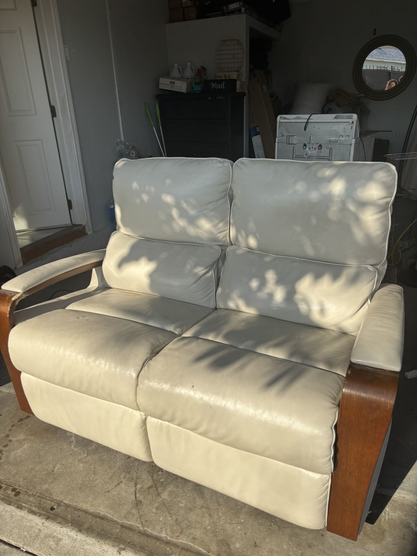 Leather Reclining Loveseat
