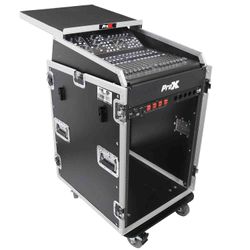 ProX T-16MRSS13ULT Universal 19 Rack-Mount Mixer W-13U Top and 16U Front W-2 Side Work Tables