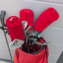 Golf clubs with bag