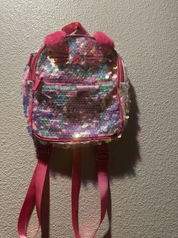 Kitty Kat Girl Sparkly Pink Minnie Backpack 