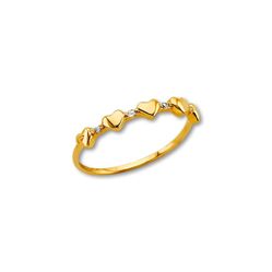 14K Gold Heart Ring | Solid Yellow Gold Love Band by Tehrani Jewelry