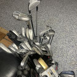 Lot of Golf Clubs