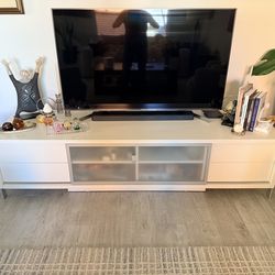 TV Console Modern White Modani