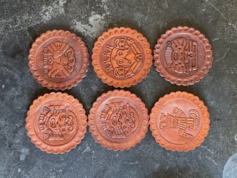 Peruvian Inca Leather Coasters
