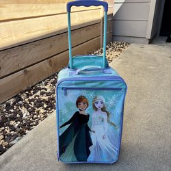 Frozen carry-on suitcase