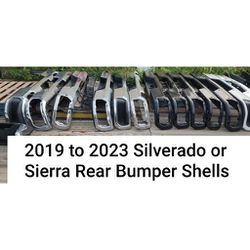 2019 To 2023 Chevy Silverado Rear Bumper GMC Sierra Defensa Trasera Bomper Trasero