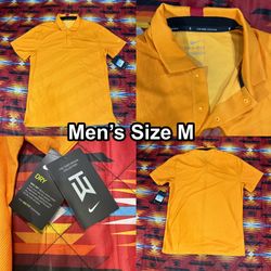Nike Golf Tiger Woods Zonal Cooling Stripe Polo CK6313 845 Orange Men’s Medium