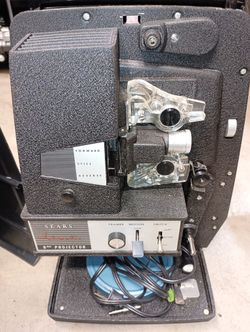 Vintage 8mm Projector and Projection Screen