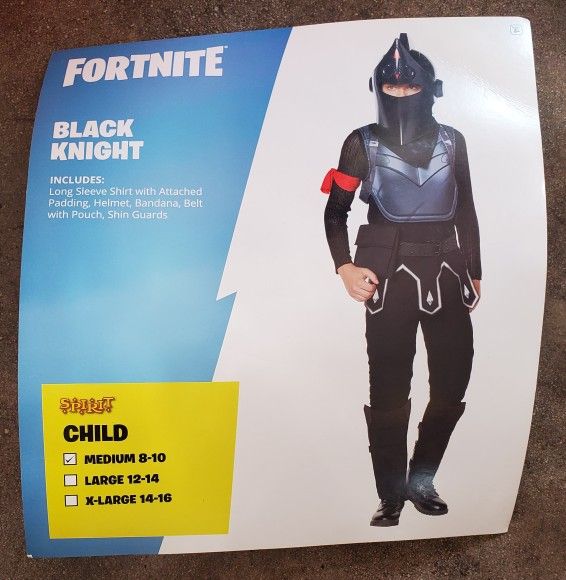 Fortnite Black Knight Halloween Costume Size: Child 8-10
