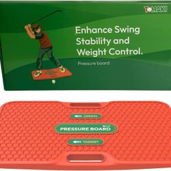 Golf Pressure Plate, Golf Training Board Aid Balance Board for Beginner, Swing Training Aid Weight Shift Board, Golf Training Equipment for All Ages, 