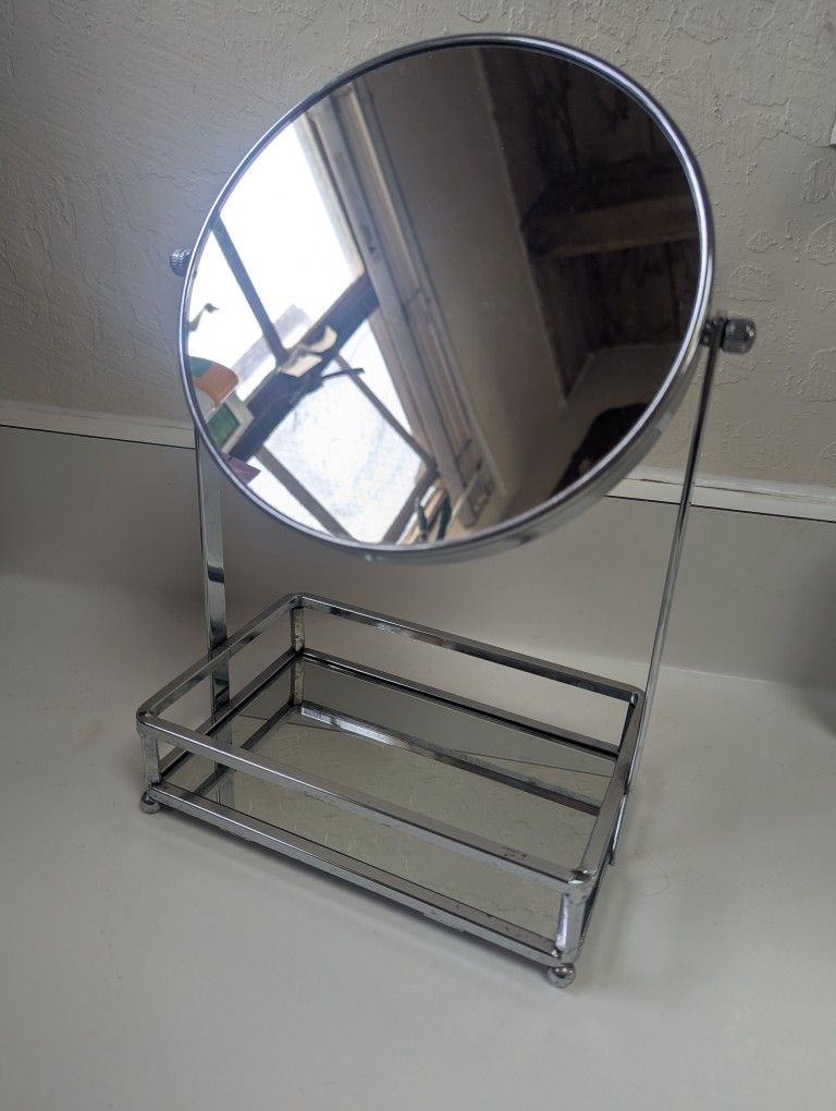 7" Countertop Tabletop Vanity 360 Mirror Double Sided Makeup Lash Extensions Face Massage Care Magnifying