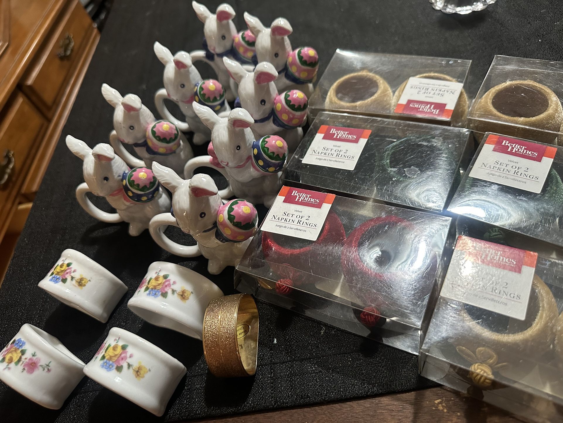Napkin Rings Vintage Porcelain & Modern