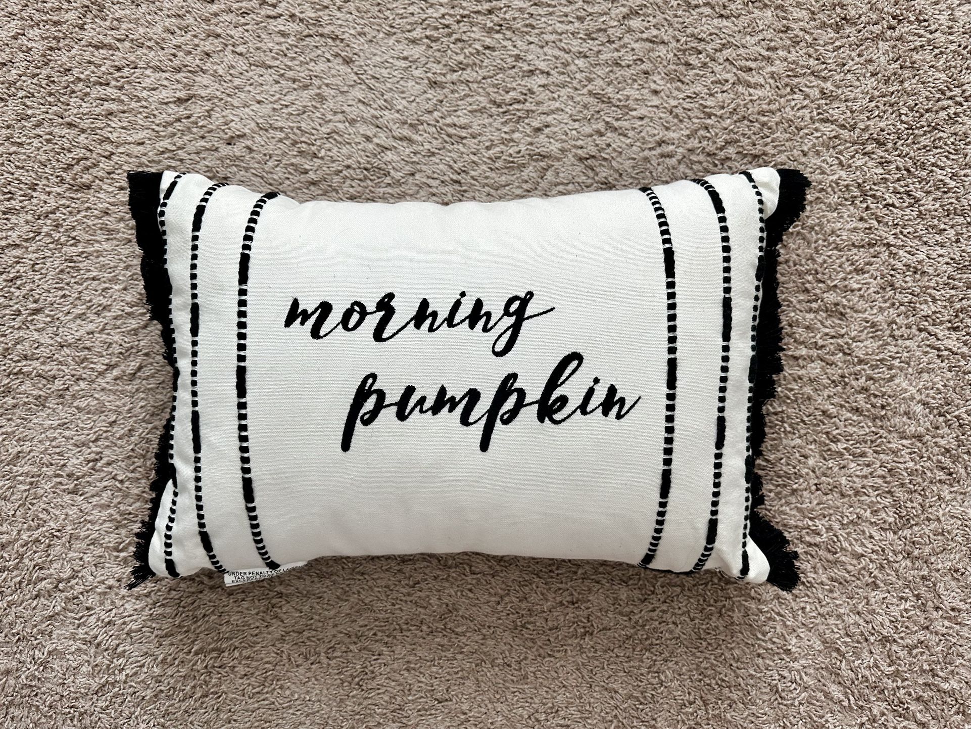 Morning Pumpkin Lumbar Throw Pillow