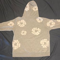 grey denim tears size small fit like a medium