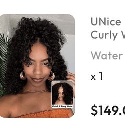 UNICE  V Part Human Hair Wig 18in