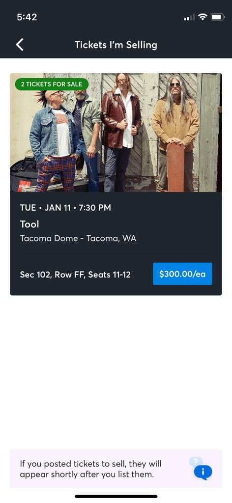 TOOL! Tickets!