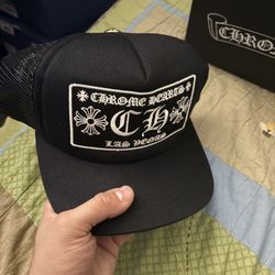 Chrome Hearts Vegas Black Trucker Hat 