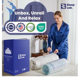 NEW IN BOX Sleep Lab Full 2” memory foam topper