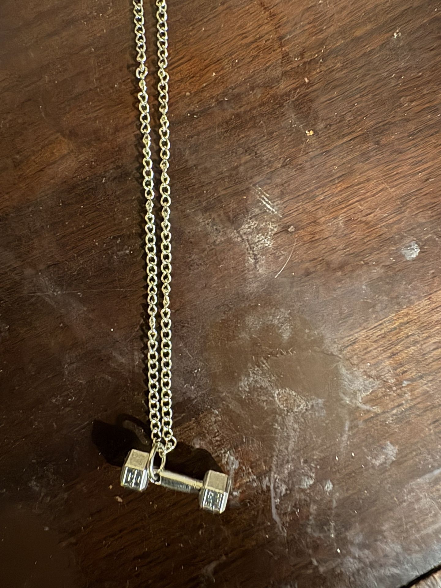 Gym Head Dumbbell Necklace