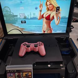 Playstation 3 Slim w/3 Games
