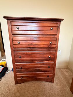 Tall Wood Chest of Drawers Dresser