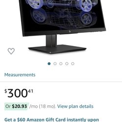 Dual Monitors 23” HP Z23N IPS 1080p Dell, LG, Monitor