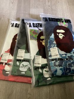 Four CAMO Bathing Ape T shirts