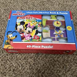 Mickey Puzzle And Book Set