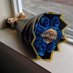 Forever Lasting Ribbon Flowers 7 Count