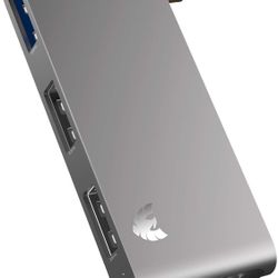 New! USB C to USB Hub, 5-in-1 Zinc Alloy USBC Hub Adapter with USB 3.0 5Gb Data Port, 2 USB 2.0 Ports, Type C, MacBook Air Accessories Compatible with