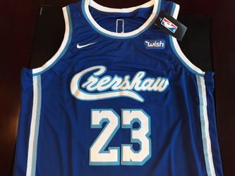 Custom Bron Crenshaw Blue Mens Jersey Brand New XL