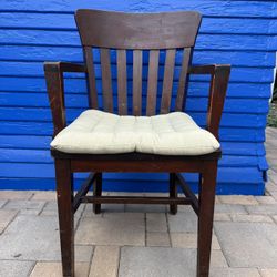 Old Wood Arm Chair