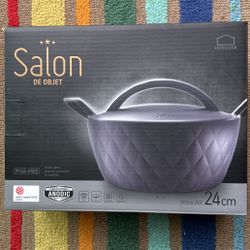   On Sale !!! LocknLock  Salon De Objet Black Stock Pot 24 CM