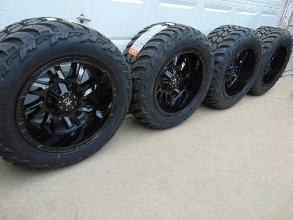 New 20X12 RBP SWAT Black Rims & LT 305 55 20 AMP M/T Tires *FORD* *8X170*