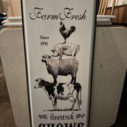 Large Metal Farmhouse Wall Art Decor 15.5”x41.5”