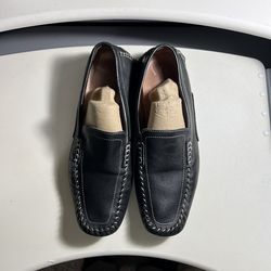 Men’s Bacco Bucci Studio Black Leather Loafers Sz 10.5