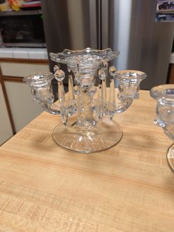 Crystal candle holders