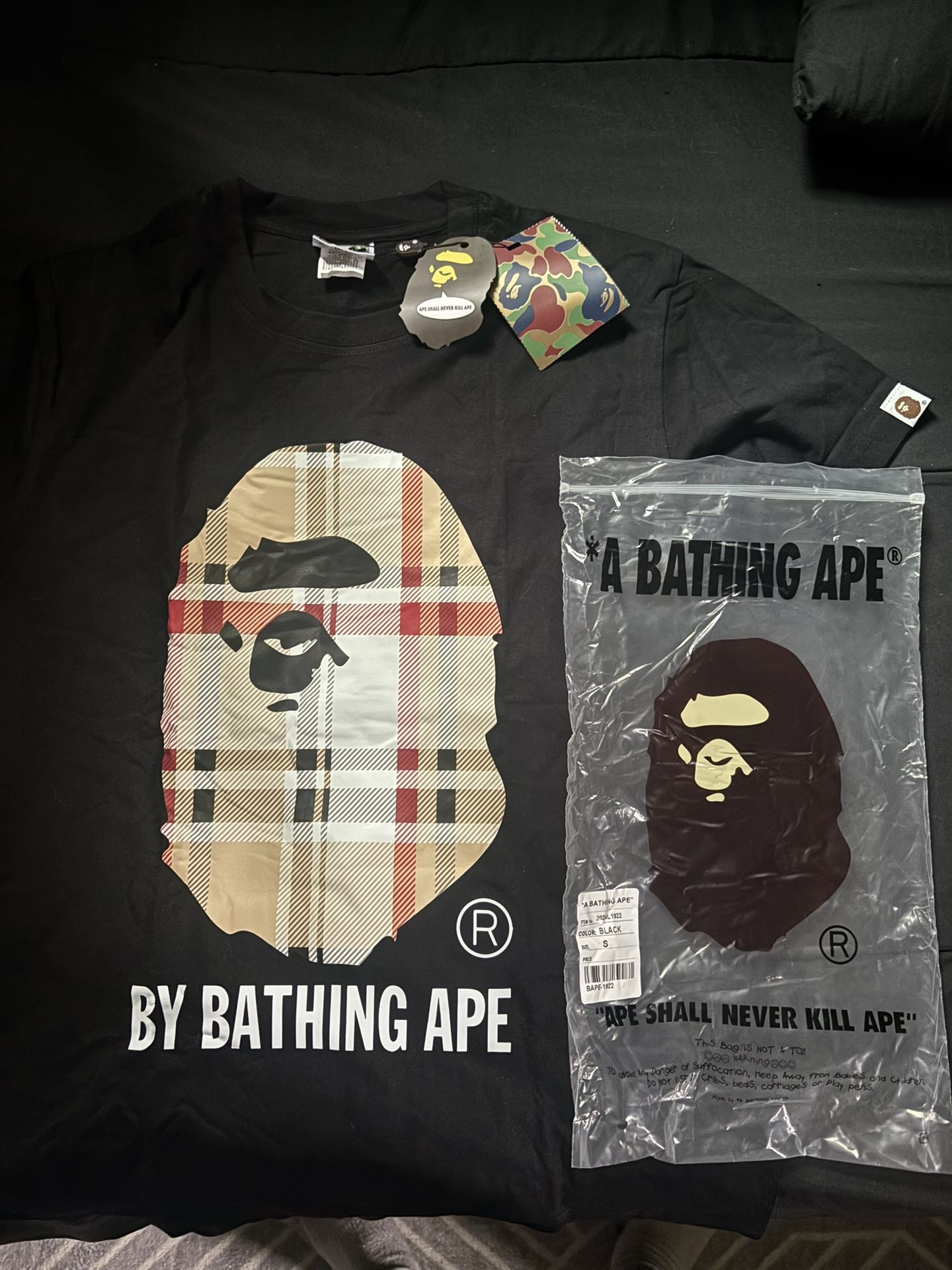 BAPE burberry T-Shirt (S)