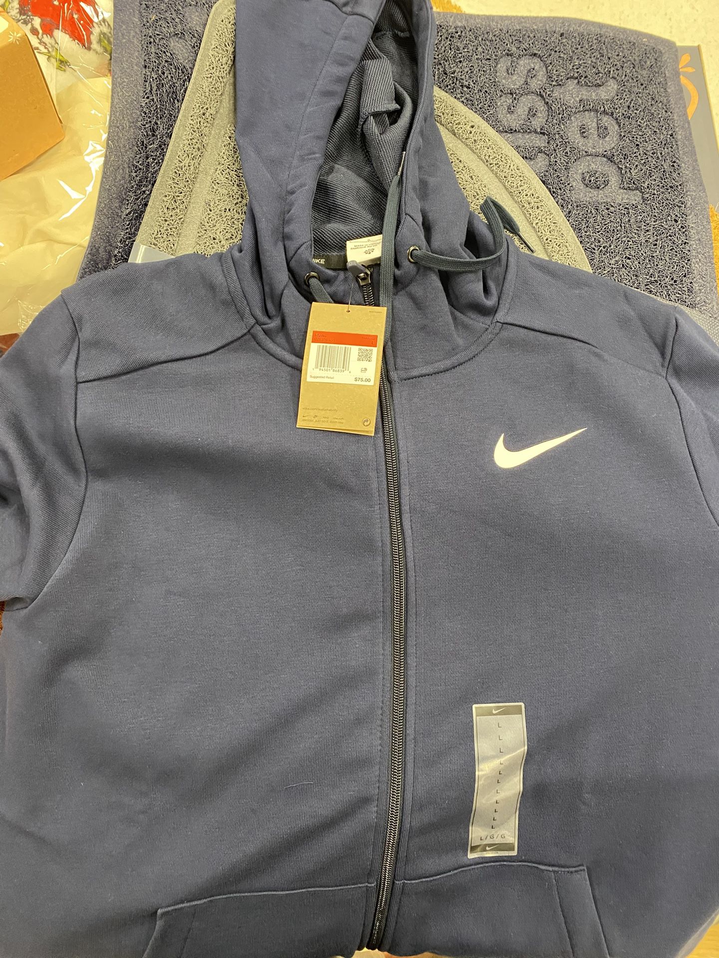 L Nike blue jacket 