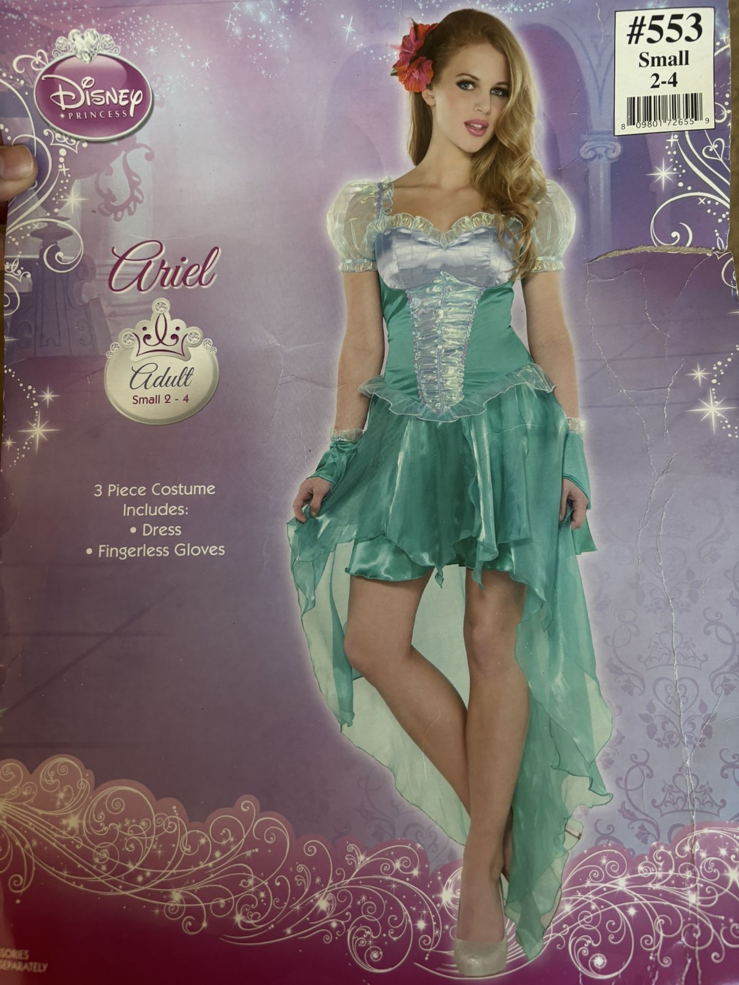 Ariel Little Mermaid Adult Women’s ICostume Size 2-4